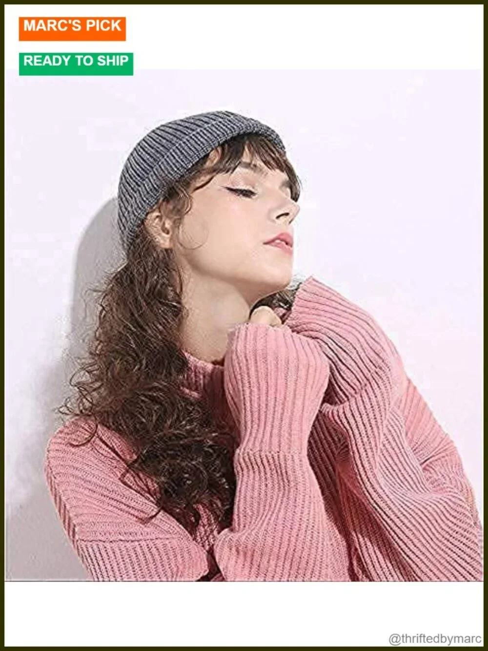 4 Pack Wool Fisherman Beanies for Men, Knit Short Watch Cap Winter Warm Hats